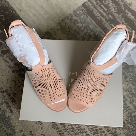🆕 Marc Fisher leather open toe sandals pink 8  - Picture 5 of 10